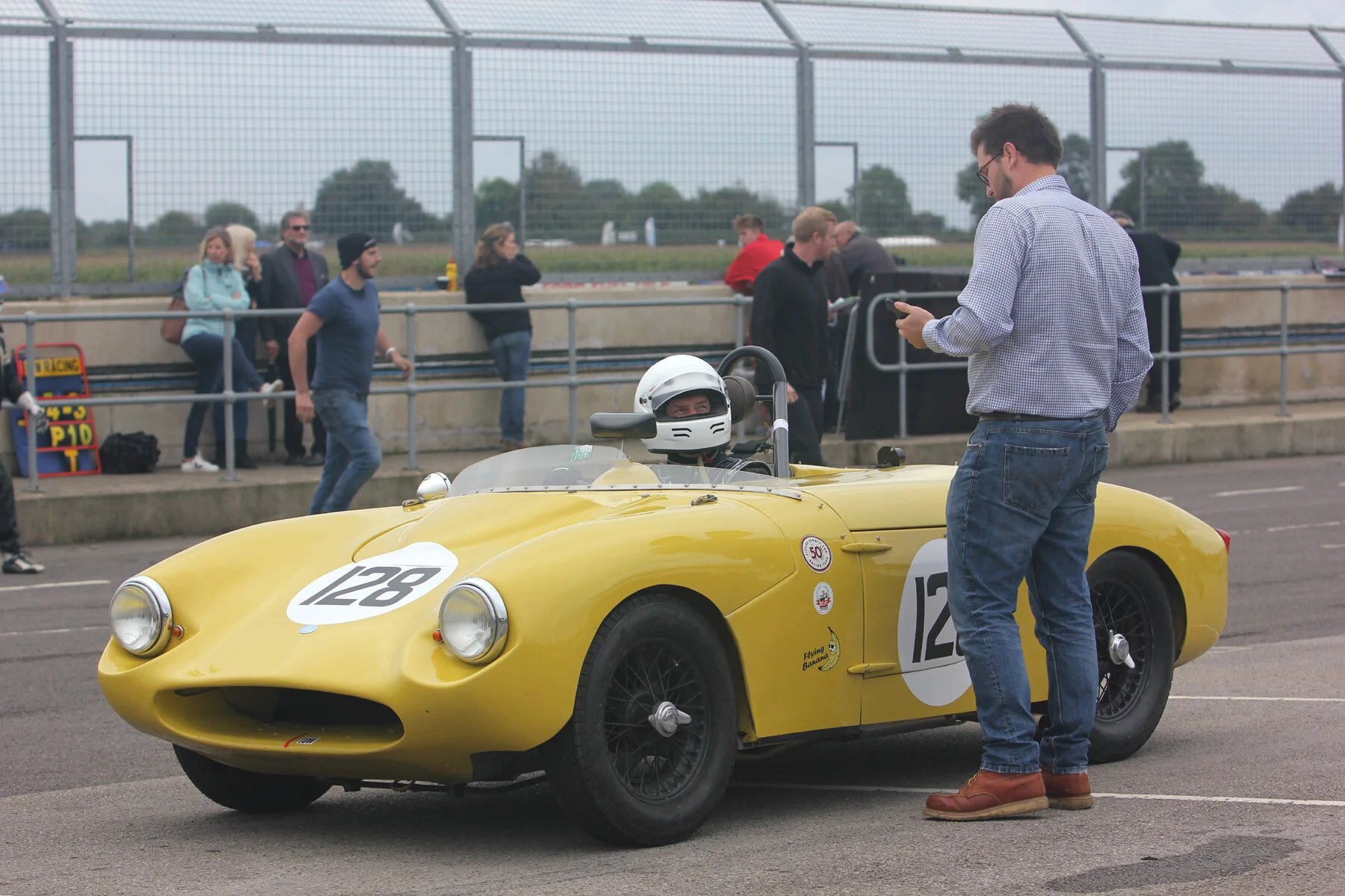 Mark Potter awaits the ‘go’ in the Fairthorpe Electron Photo - Pat Arculus, Tripos Media
