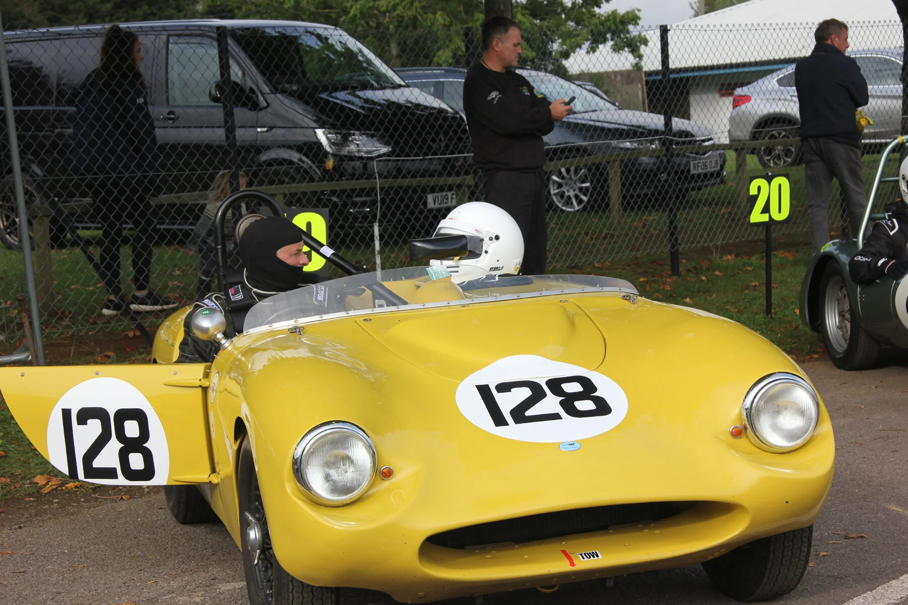 Mark Potter asks the Invisible man to return his helmet! Photo - Pat Arculus, Tripos Media