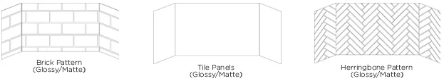 *Tile available in glossy or matte, black tile. COM options available.