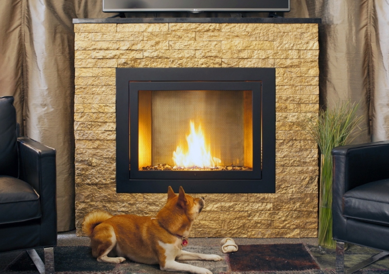 Brass Interior Finish | Mantel-free Buildout
