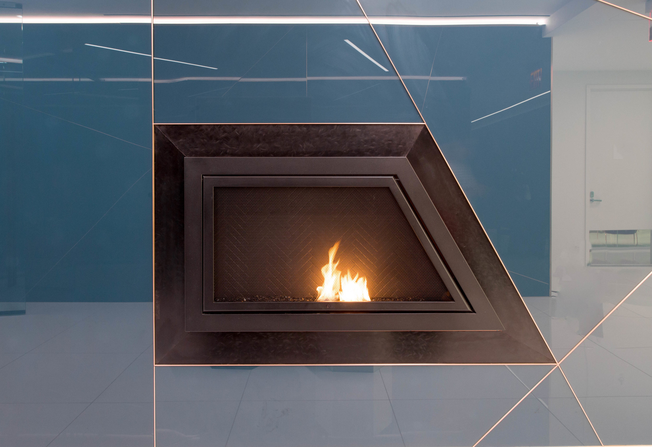 New Custom Designs Geometric Ventless Fireplaces