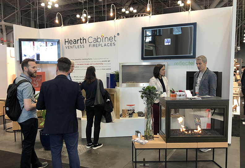 HearthCabinet® Ventless Fireplaces’ ICFF 2019 Booth