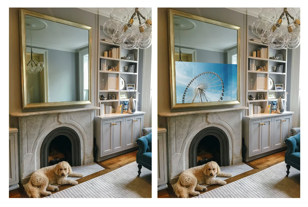 REFLECTEL CLIENT INSTALLATION – FIREPLACE BY OTHERS