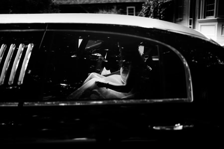 arriving at ceremony