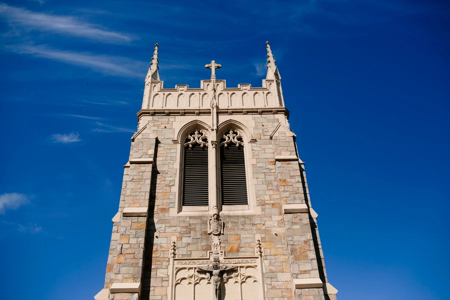 Wedding ceremony photography at Saint Agatha Parish in Milton, MA