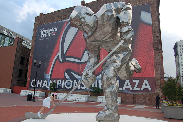 Jon Krawczyk Untitled NJ Devils Sculpture Prudential Center Newark Gino Leslie 1.JPG