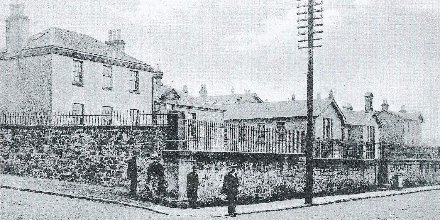 Harthill Public School. This is the second school in Harthill. Stone walls and with slate roof, it was erected in the 1870's by the Shotts School board. An Act of Parliament in 1872 made schooling compulsory from the ages 5 to 12 years.
