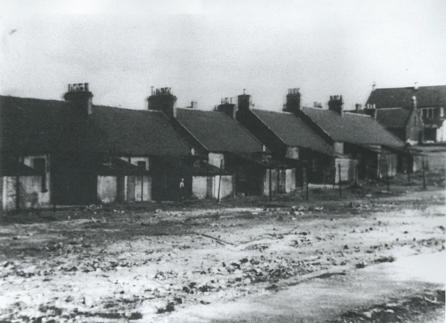 A typical Miners' Row - rear view