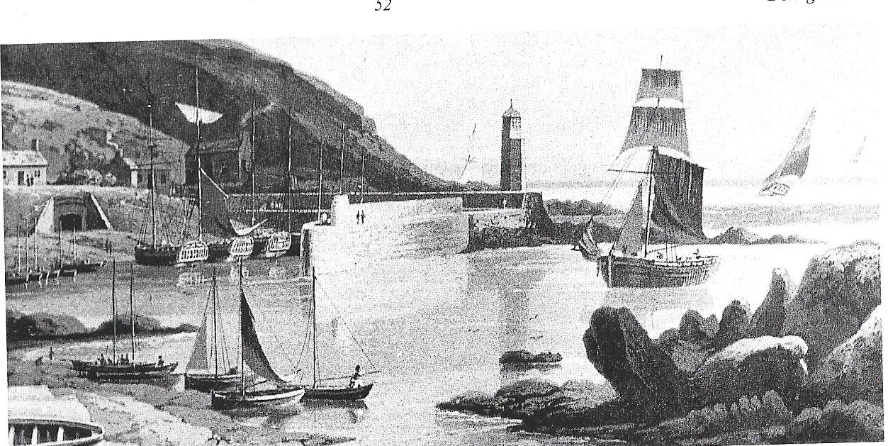 Port Patrick - Scotland , Donaghadee's sister Port. The presence of cutters suggests this view predates 1825