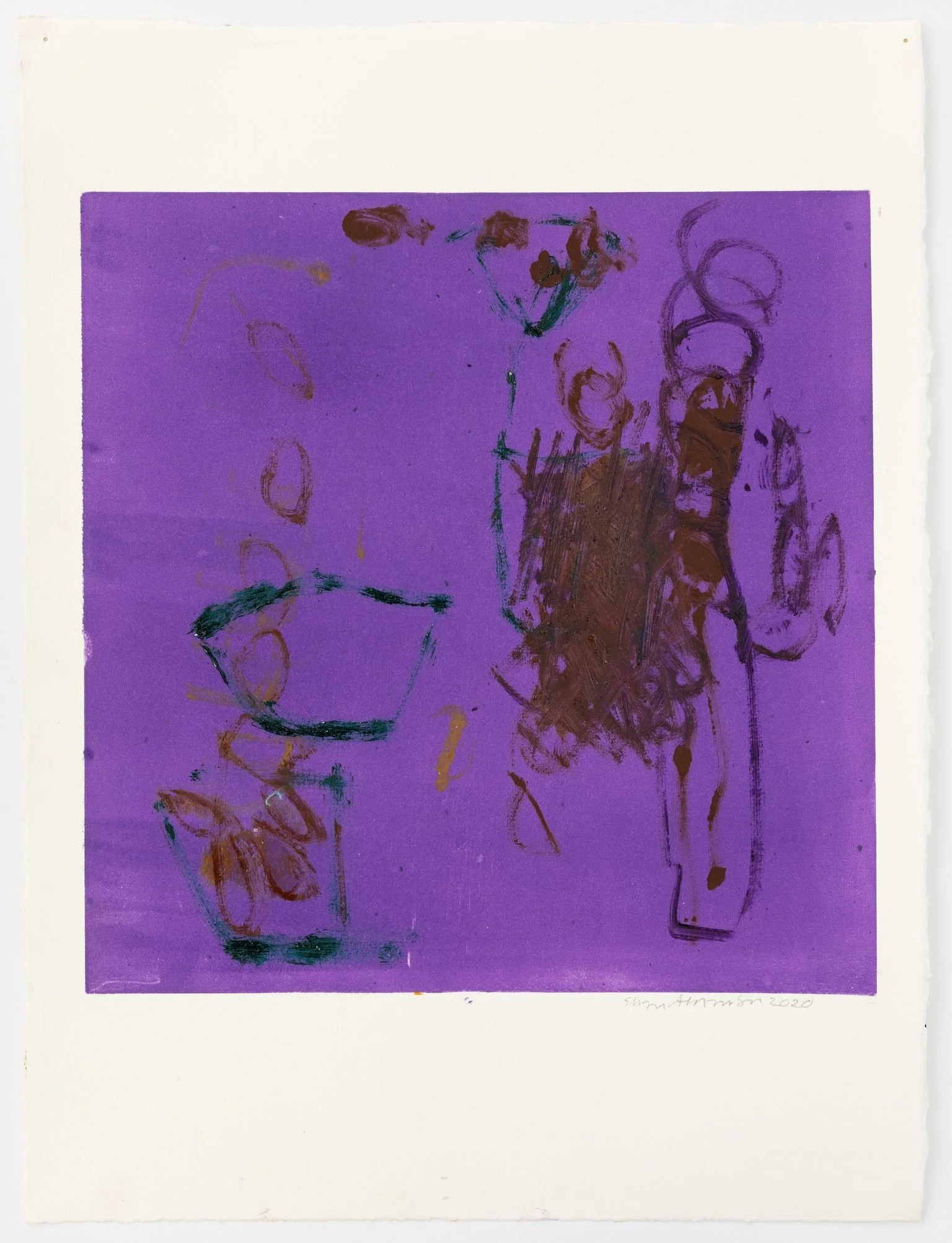 Arachne, 2021, monotype paper, 11” x 17”