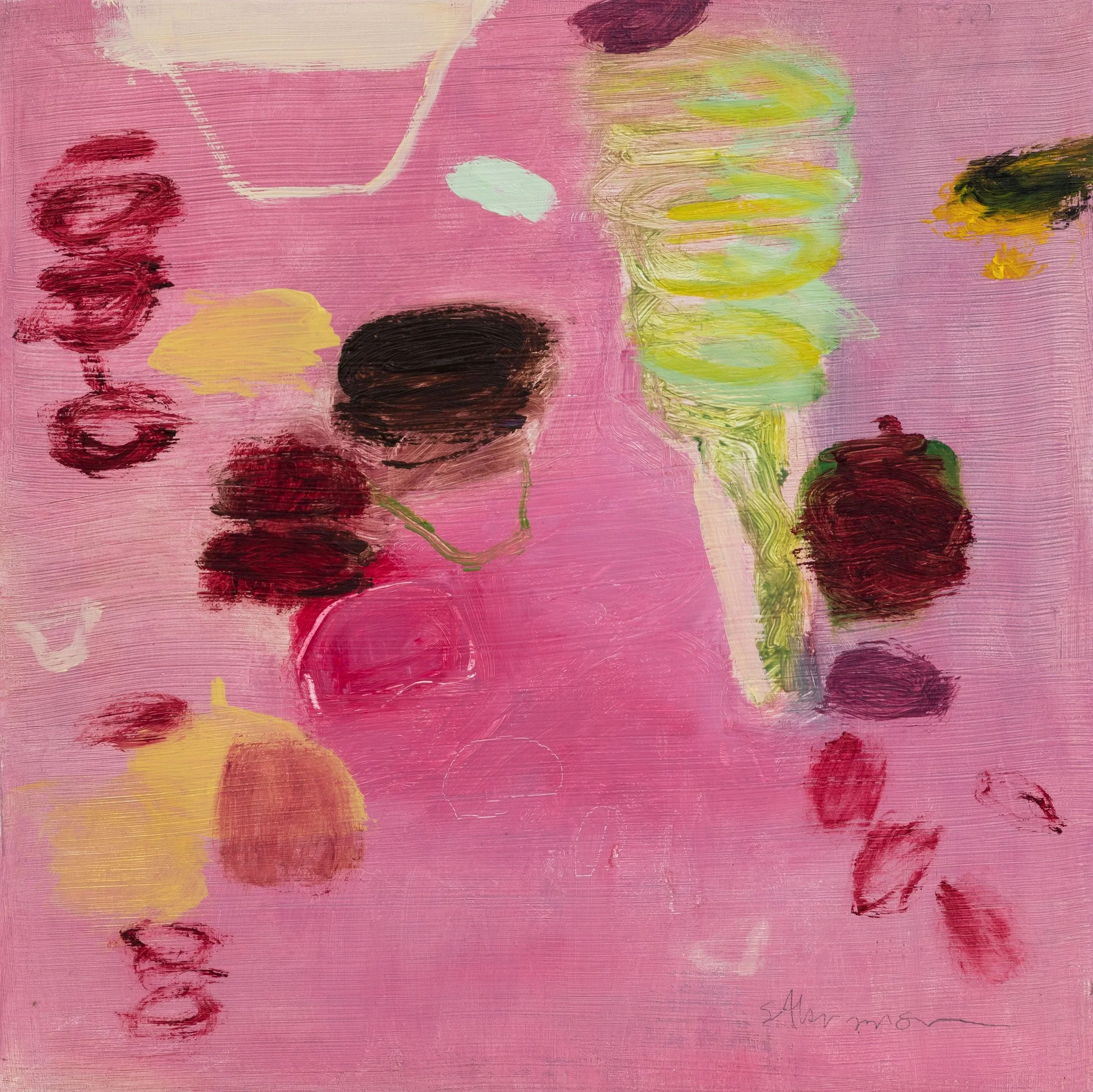 Arachne Series1, 2021, oil on wood, 12” x 12”