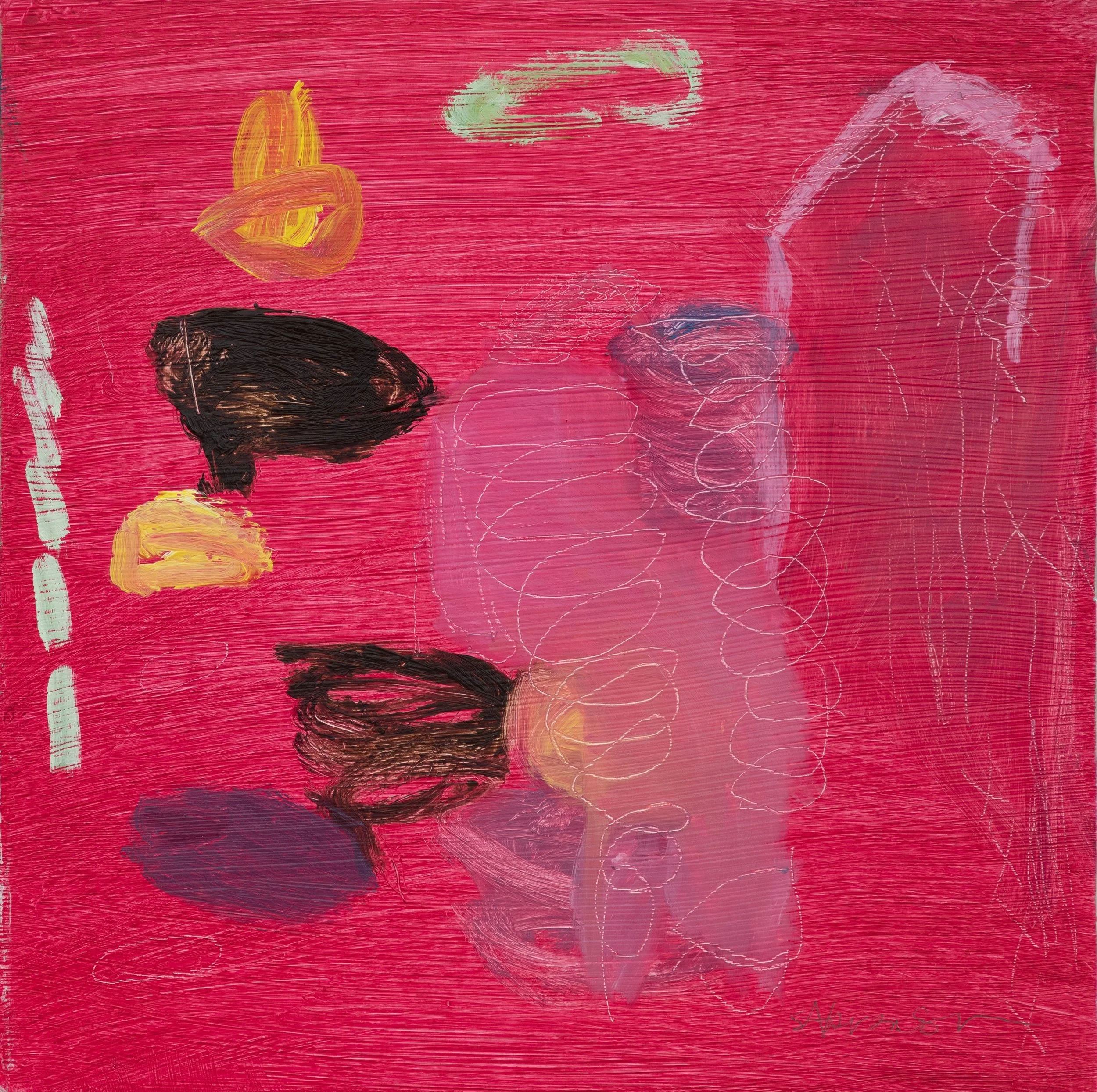 Arachne Series 2, 2021, oil on wood, 12” x 12”