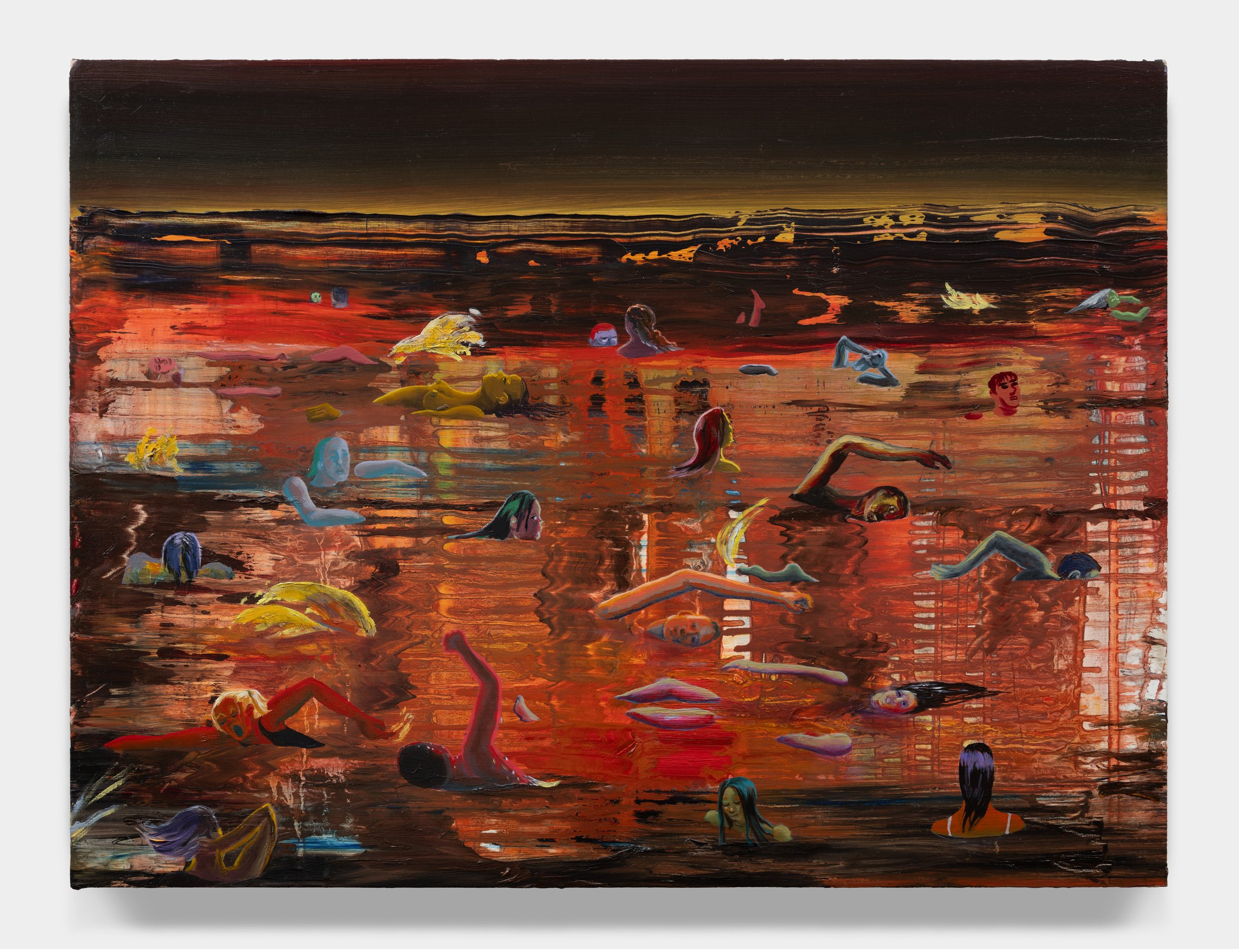   Deep End , oil on panel, 11” x 14”, 2025 