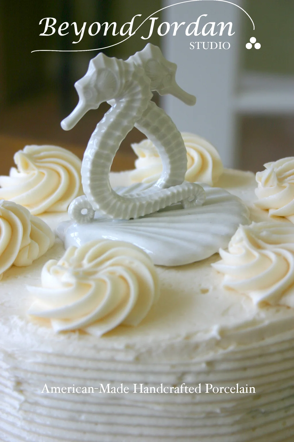 Porcelain Seahorse Cake Topper Introduction