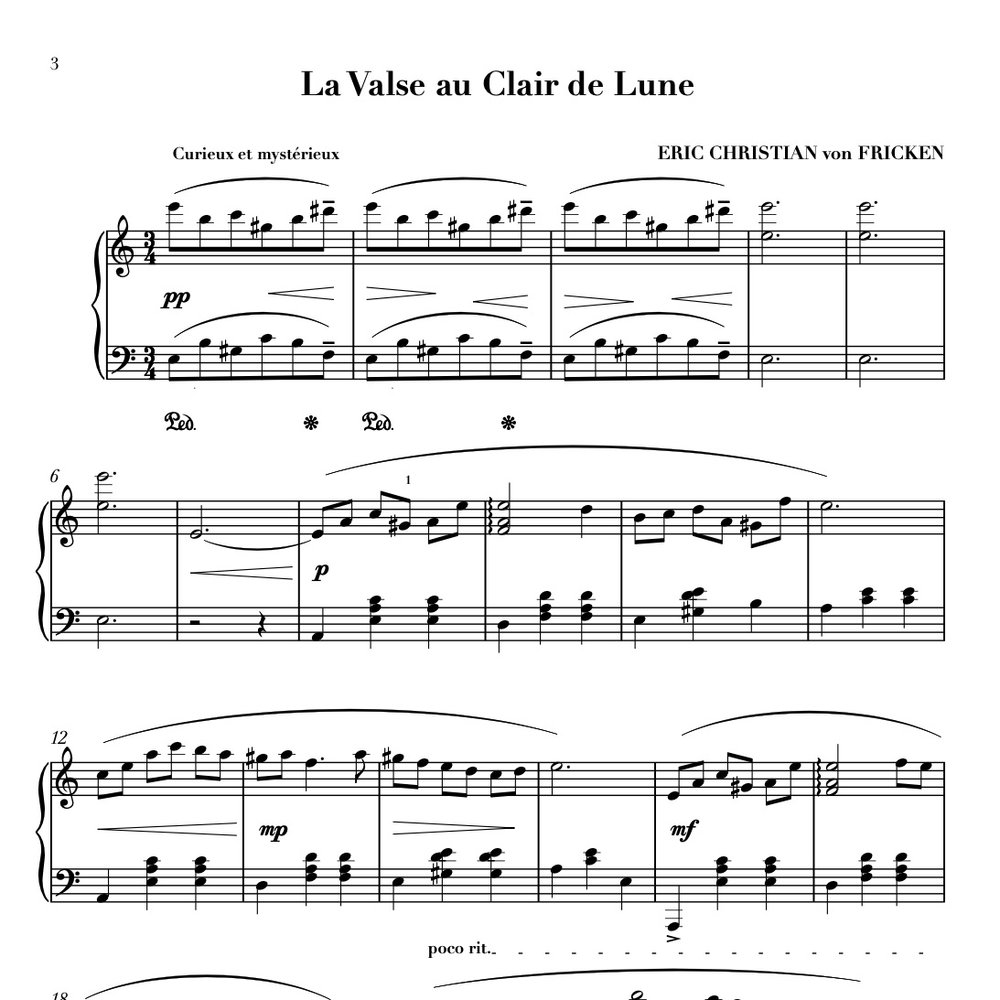 Au Clair De La Lune Partition Piano Pdf La Valse au Clair de Lune — ERIC CHRISTIAN
