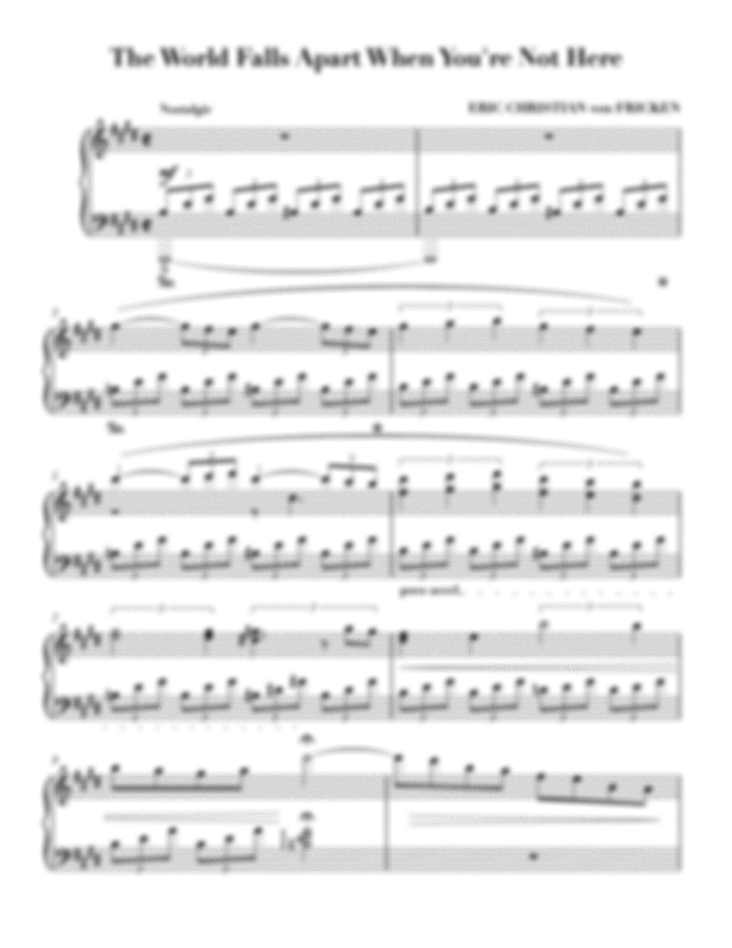 The World Falls Apart When You're Not Here