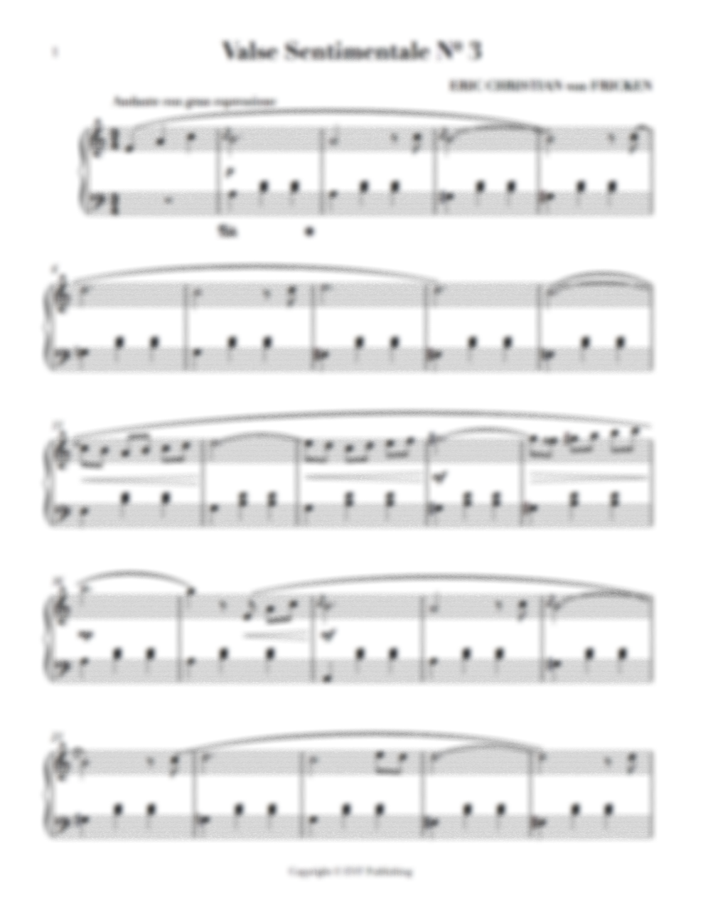 Valse Sentimentale No. 3 (Original version)