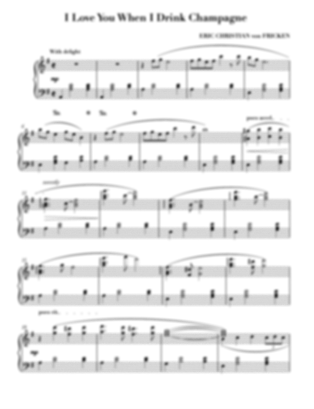 I Love You When I Drink Champagne