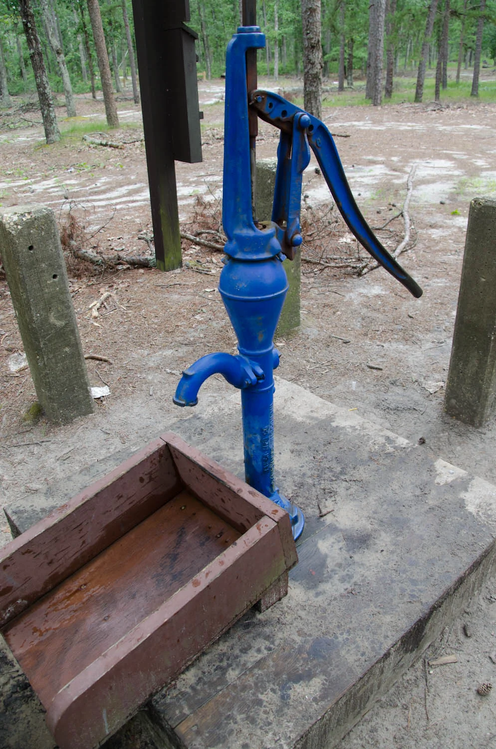 We even got to drink fresh ground water from this well
