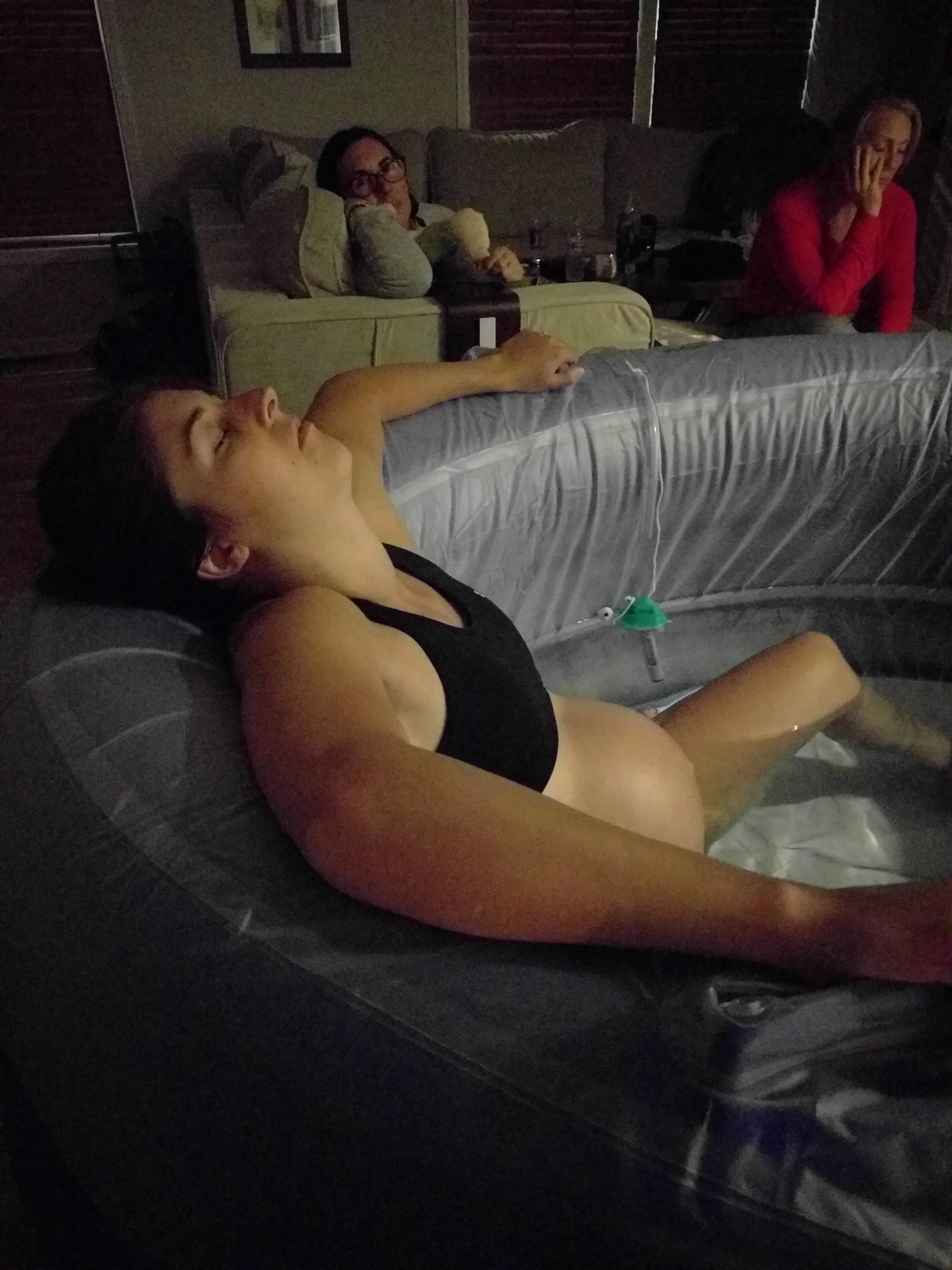 Midwives are such troopers. They may have been resting, but they were totally in tune with what was going on. I can't say the same for myself! I was totally in the zone.