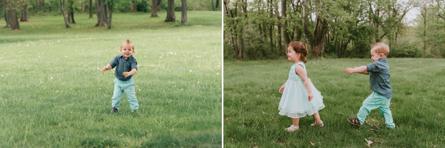 Twin Toddler Outdoor Photoshoot Monmouth County New Jersey