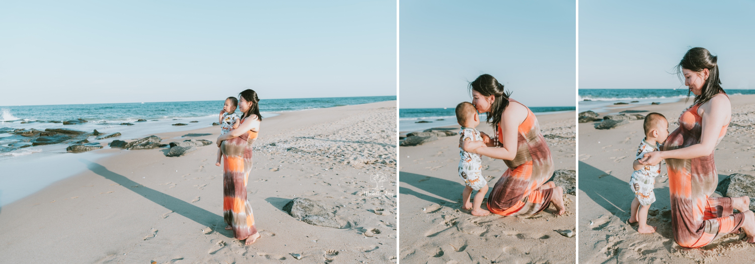 Ocean Grove New Jersey Beach Maternity Photography Portrait Session