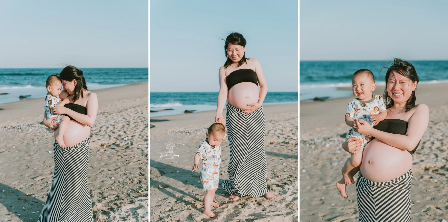 Ocean Grove New Jersey Beach Maternity Photography Portrait Session