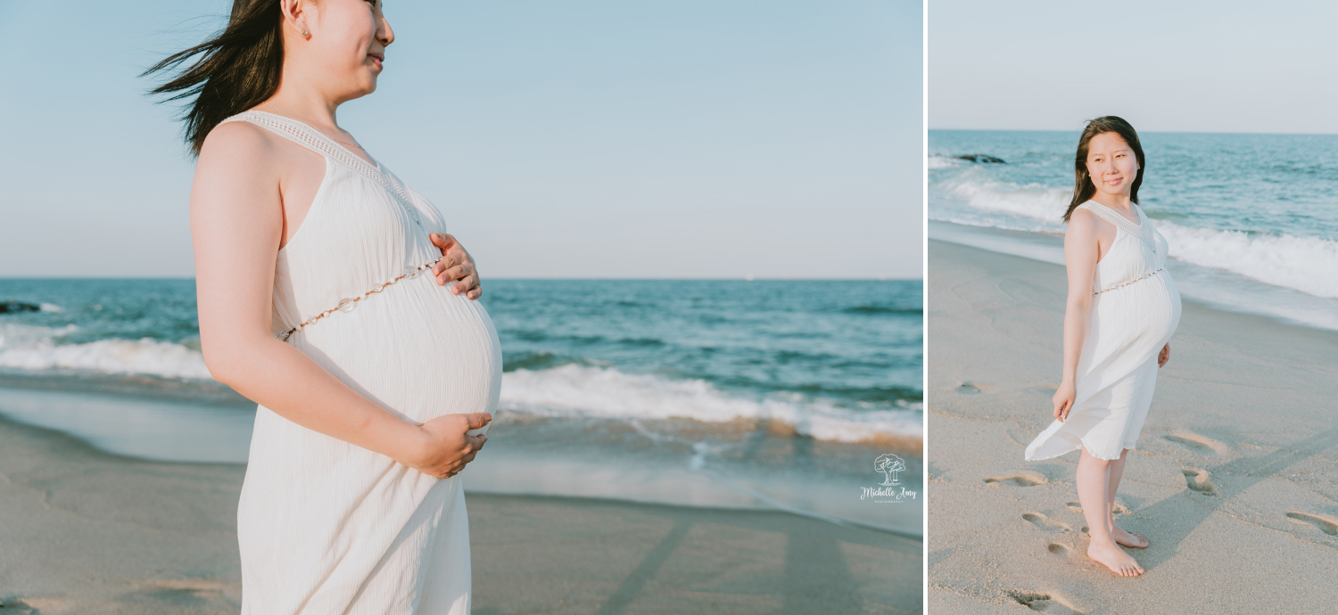 Ocean Grove New Jersey Beach Maternity Photography Portrait Session