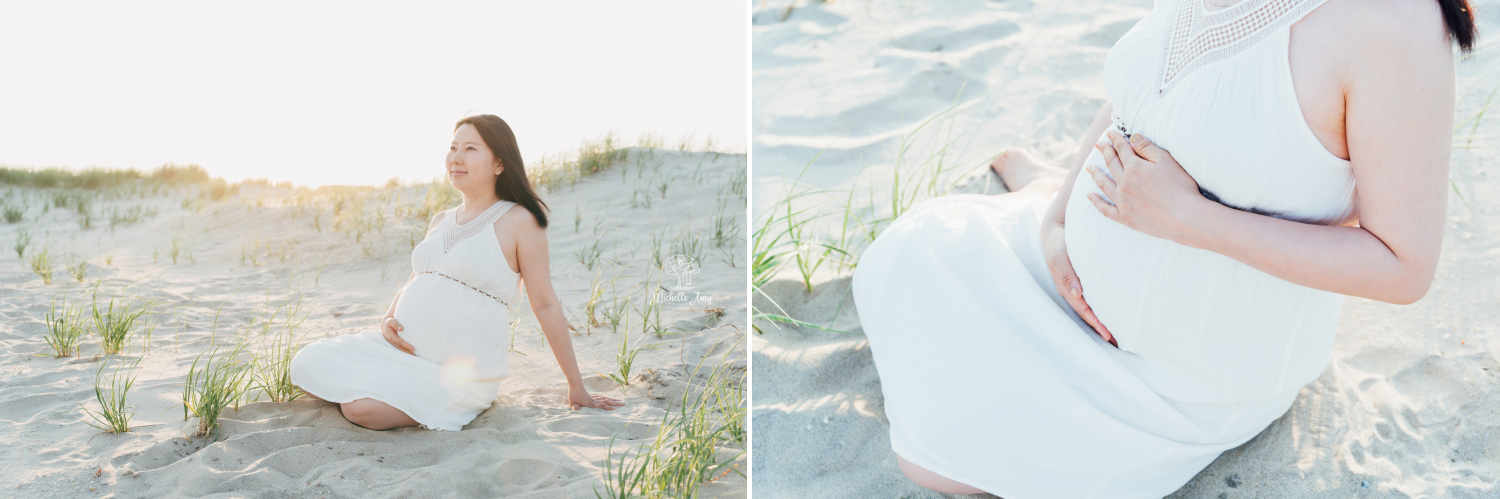 Ocean Grove New Jersey Beach Maternity Photography Portrait Session