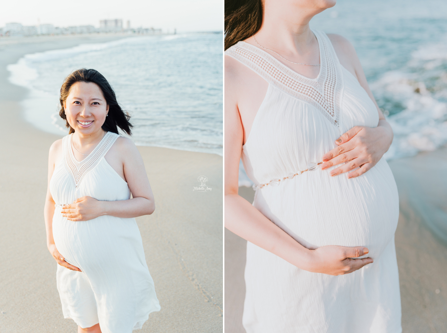 Ocean Grove New Jersey Beach Maternity Photography Portrait Session