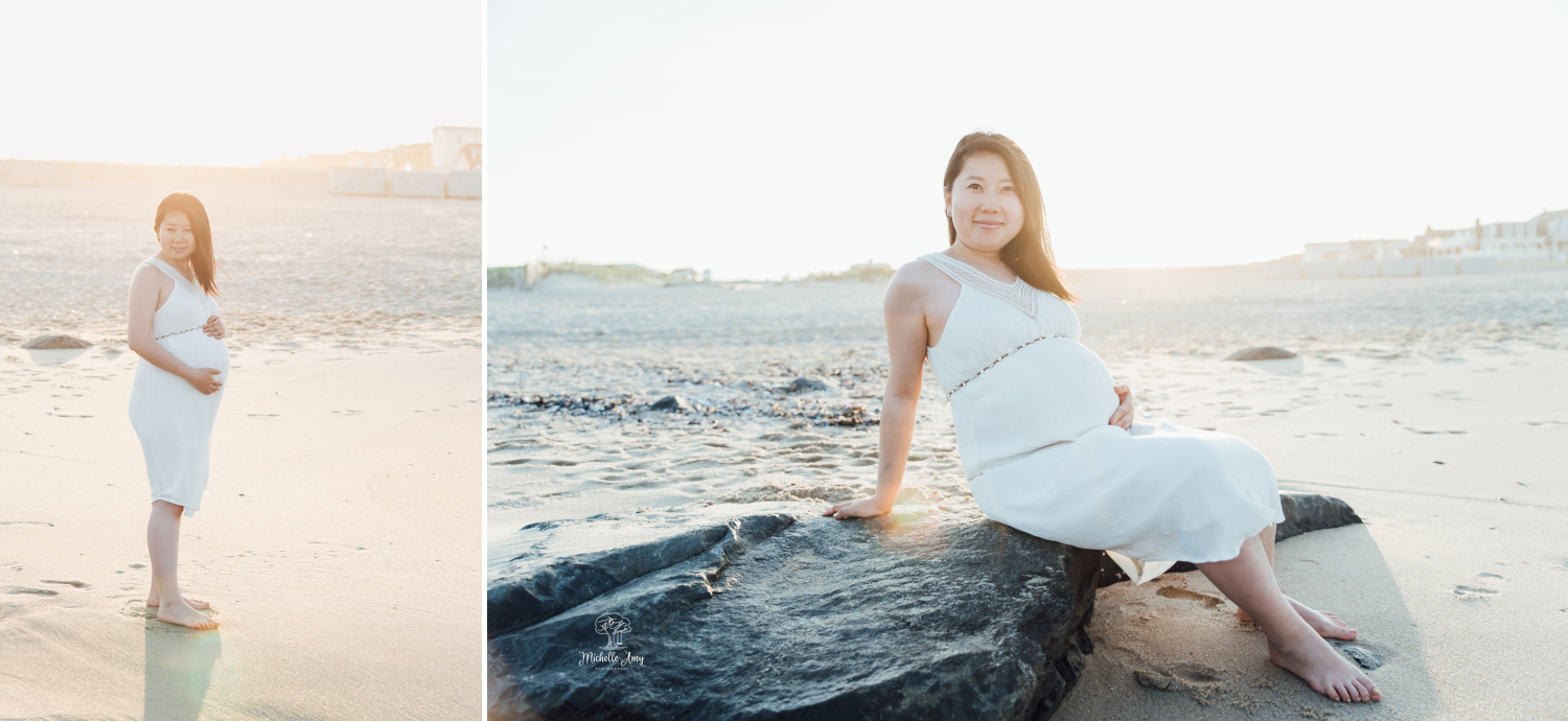 Ocean Grove New Jersey Beach Maternity Photography Portrait Session