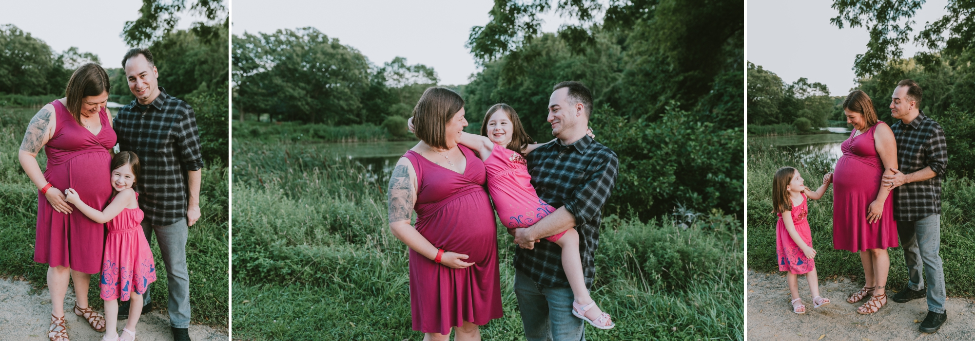 Holmdel Park Monmouth County New Jersey Maternity Family Portrait Photoshoot 