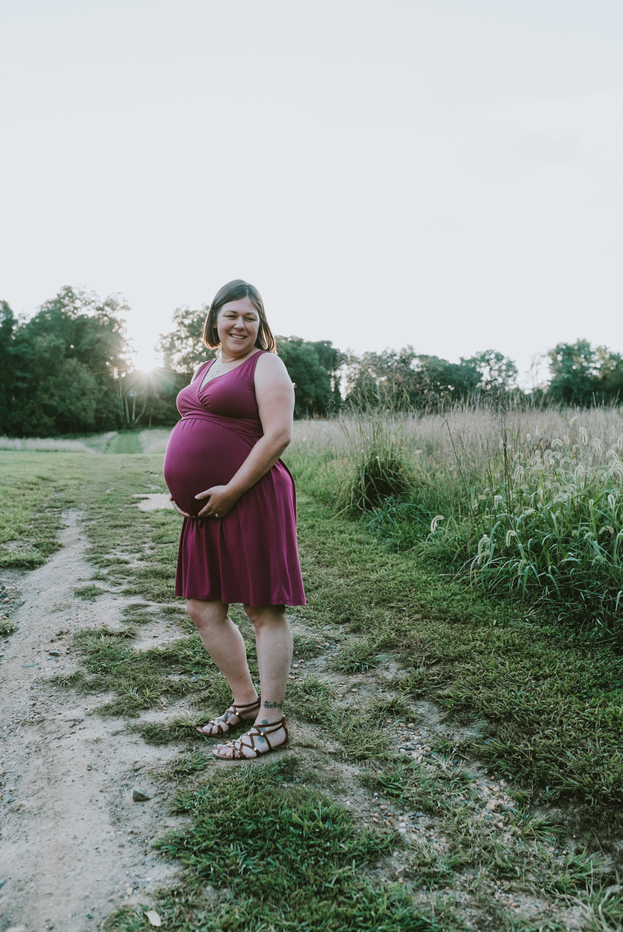 Holmdel Park Monmouth County New Jersey Maternity Family Portrait Photoshoot 