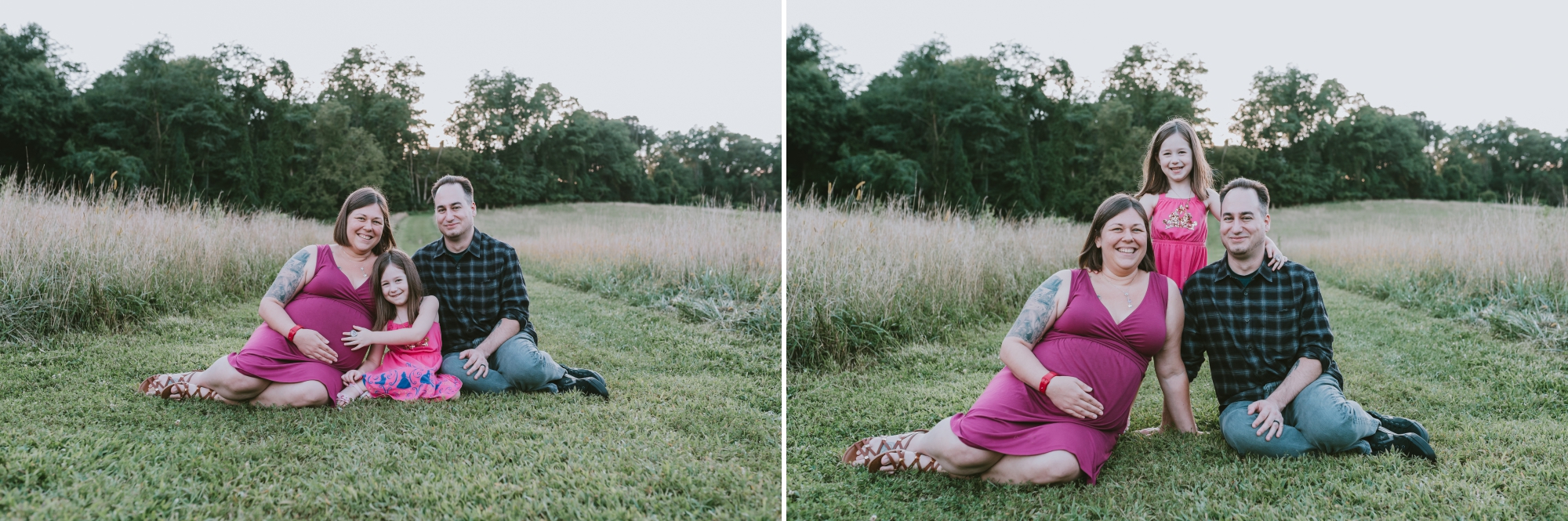 Holmdel Park Monmouth County New Jersey Maternity Family Portrait Photoshoot 