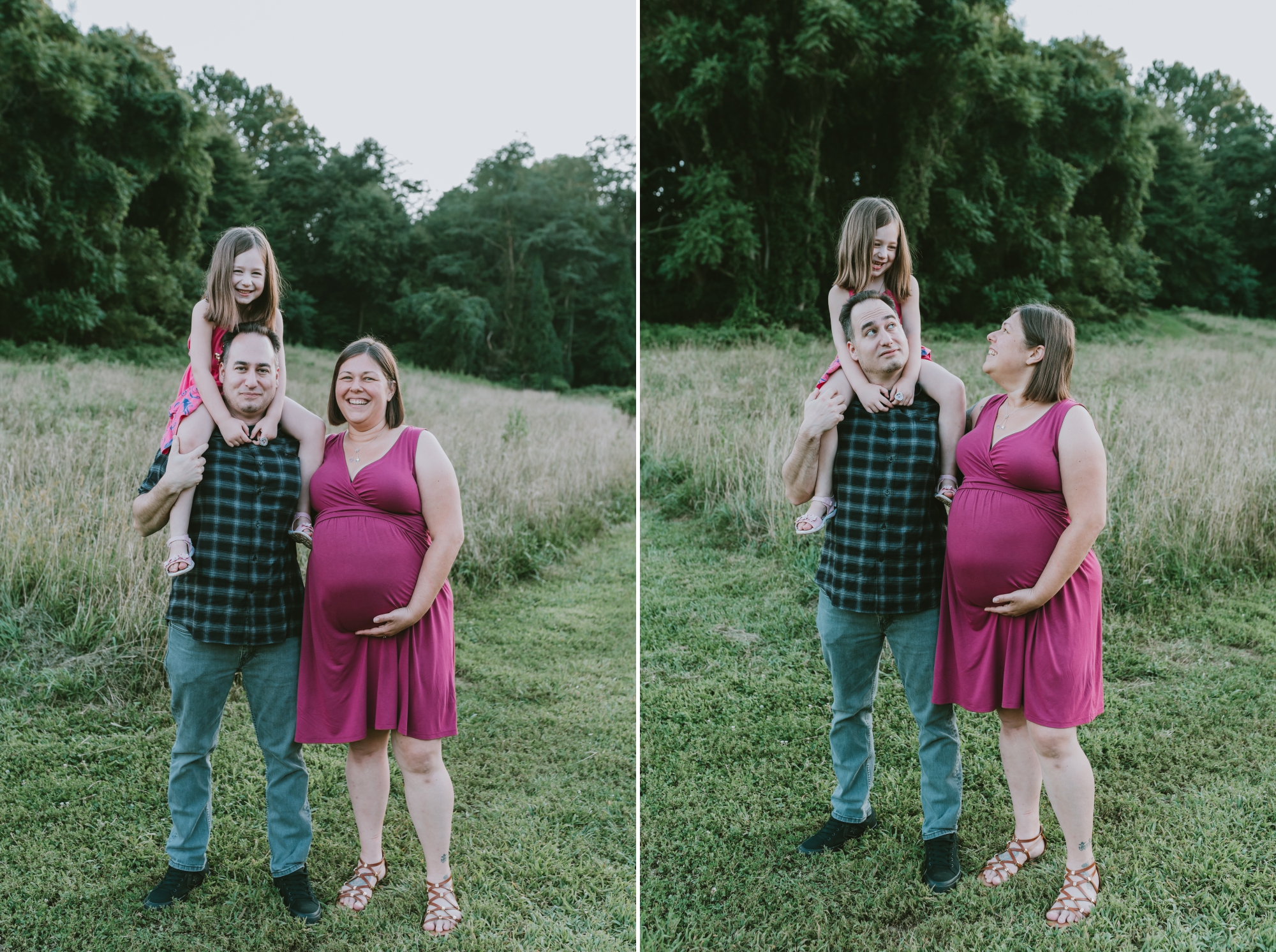 Holmdel Park Monmouth County New Jersey Maternity Family Portrait Photoshoot 