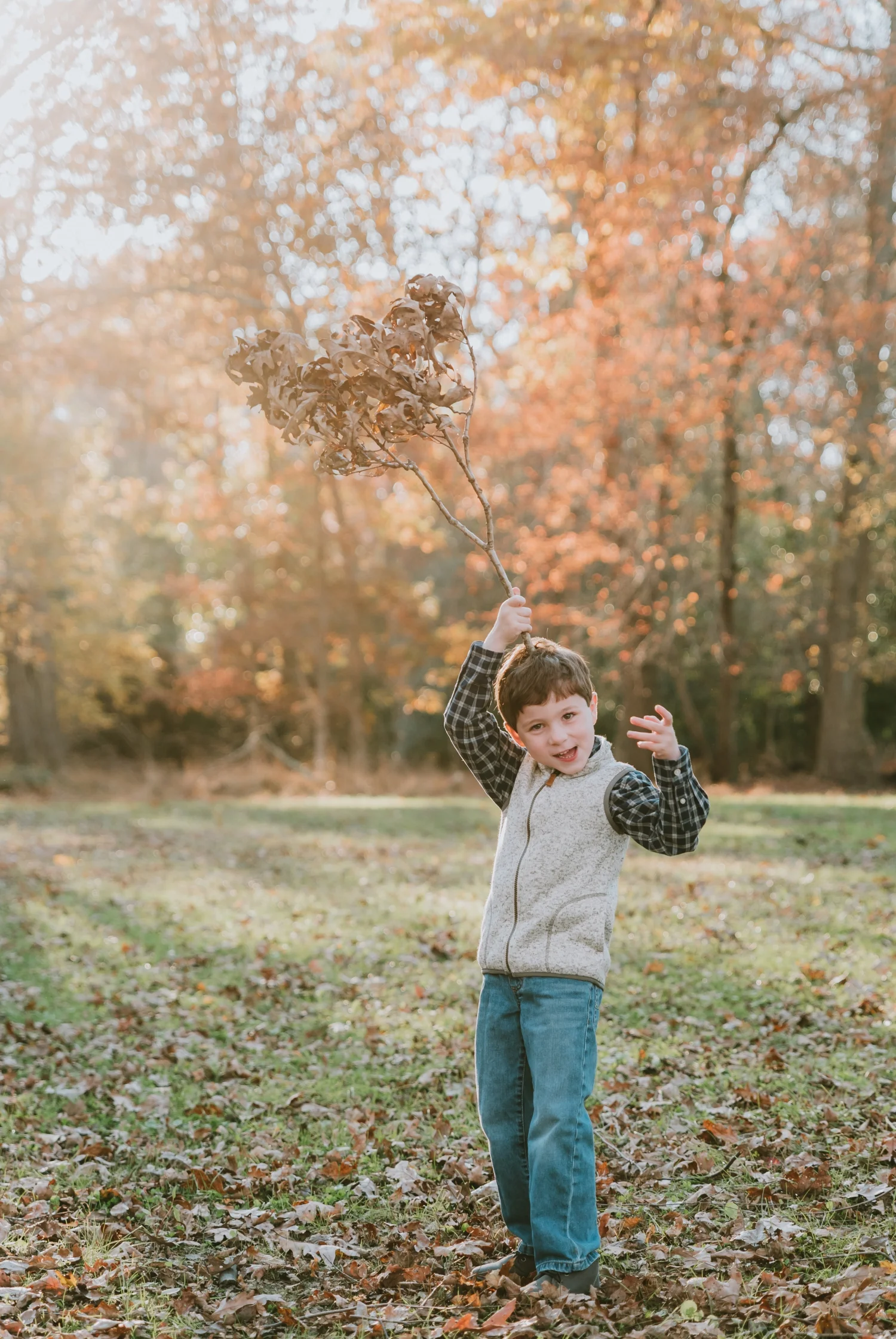 Family Children Christmas Portraits Allaire State Park Farmingdale New Jersey