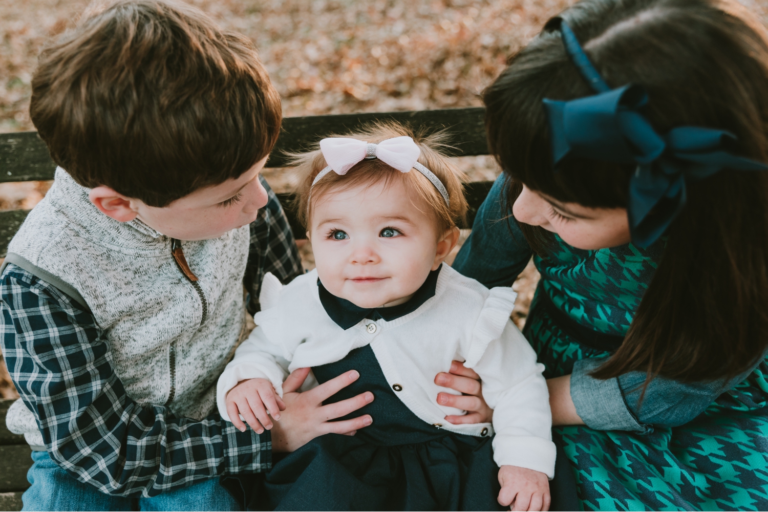 Family Children Christmas Portraits Allaire State Park Farmingdale New Jersey