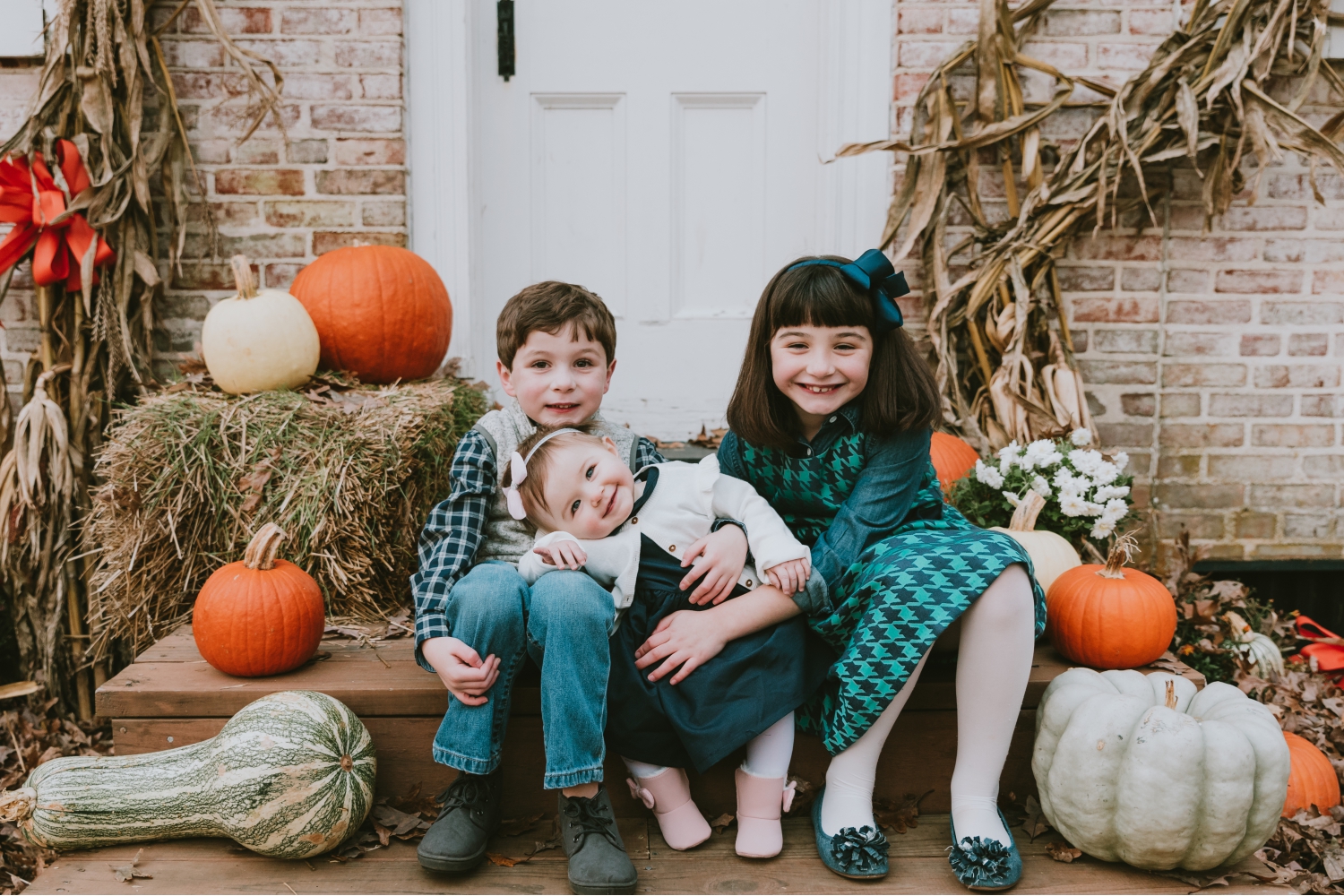 Family Children Christmas Portraits Allaire State Park Farmingdale New Jersey