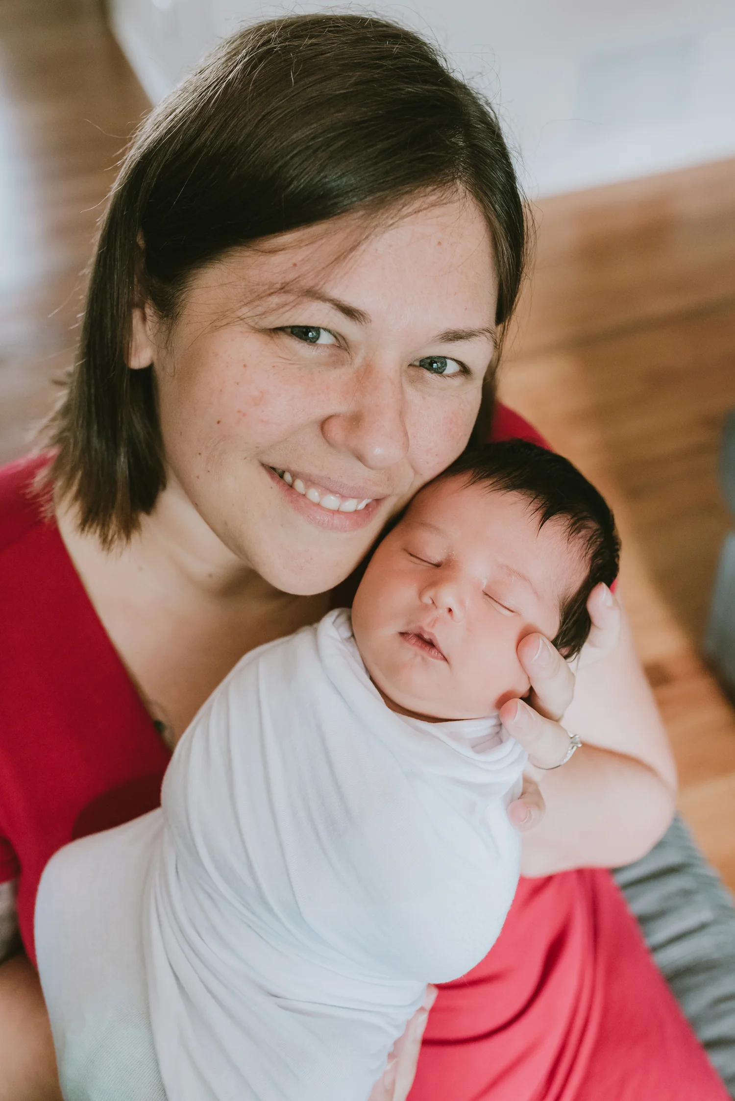 In-Home lifestyle newborn portrait photography session middlesex county new jersey