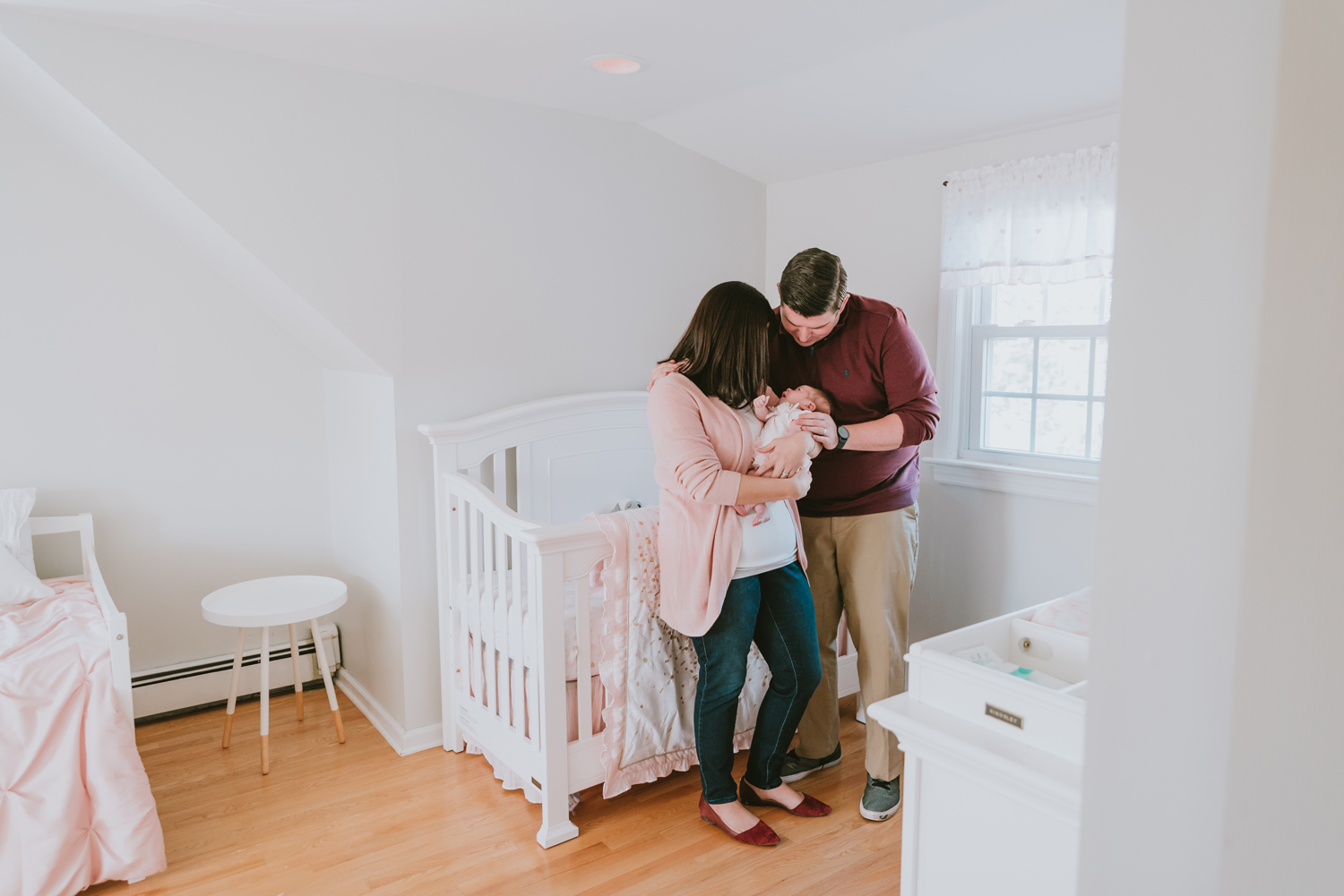 New-Family-In-Nursery-Newborn-Photography-Session-Wood-Ridge-New-Jersey