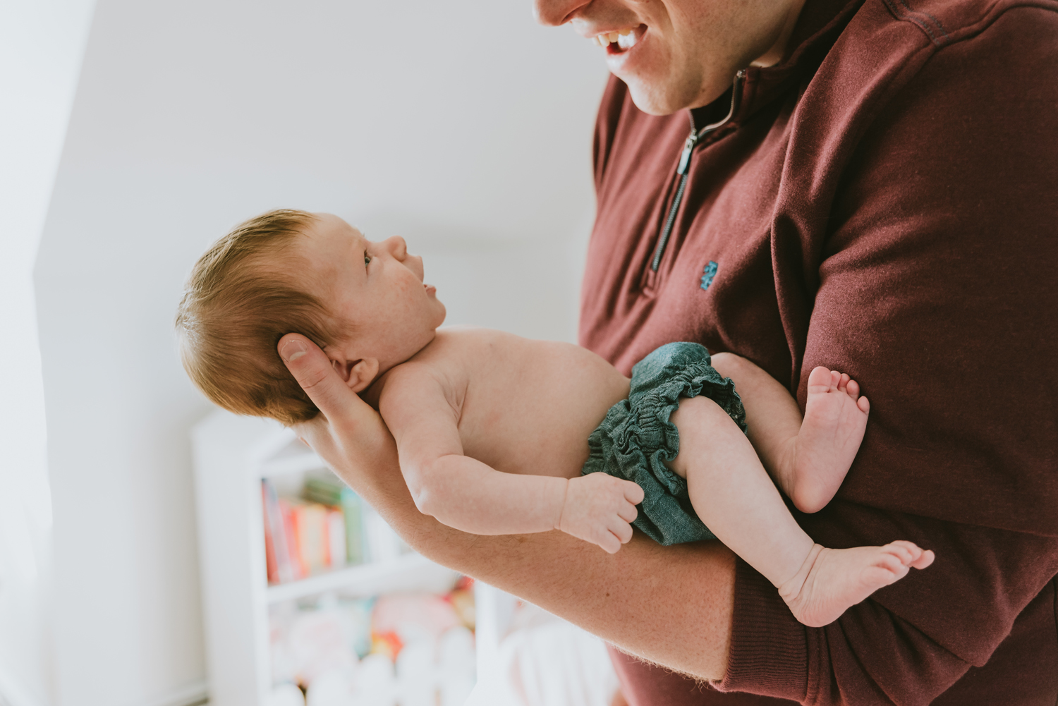 Baby-Smiling-At-Daddy-Wood-Ridge-New-Jersey