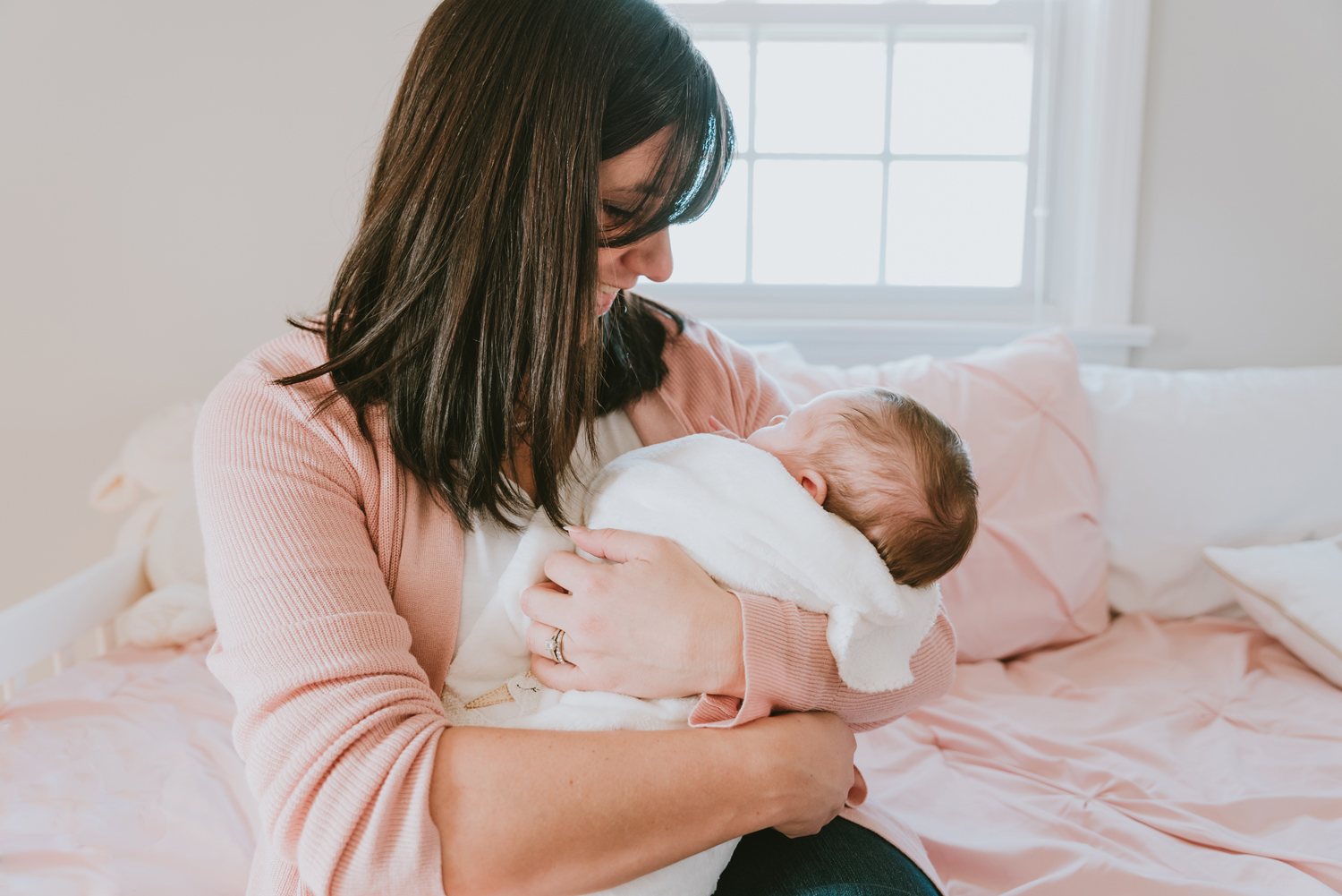 Mommy-Looking-At-Baby-Monmouth-County-New-Jersey-Photographer