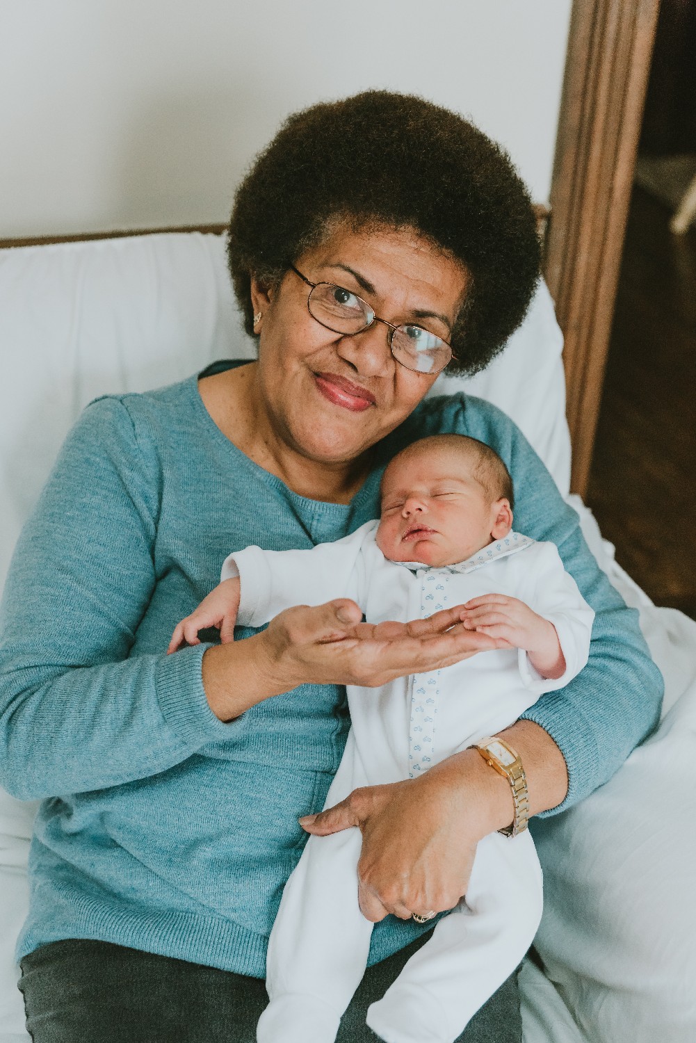Newborn with Nanny Newborn Portraits