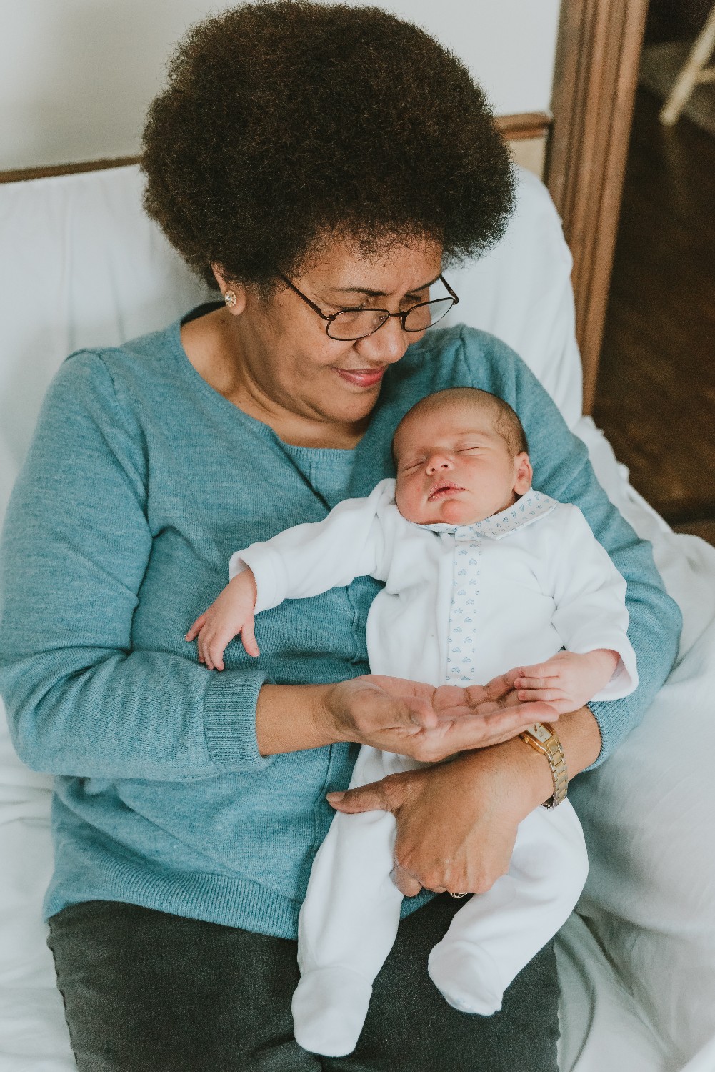 Newborn With Nanny Newborn Portraits