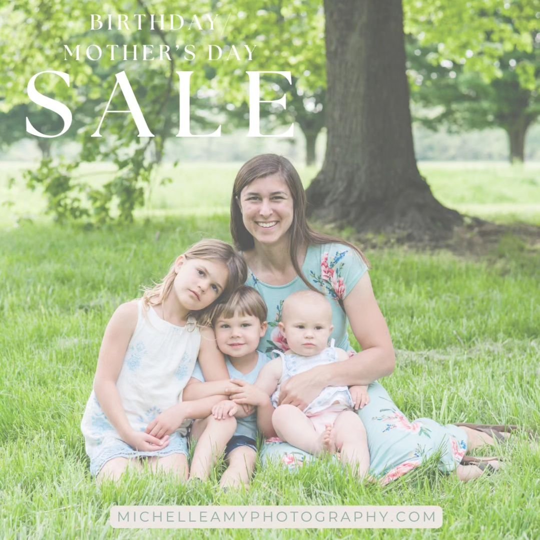 My birthday is this weekend along with Mother's Day so I am running a quick 3 day sale for the first 3 families to book a session to occur in the next 3 months! You'll receive 33% off albums, select frames and the full digital gallery. Can you guess 