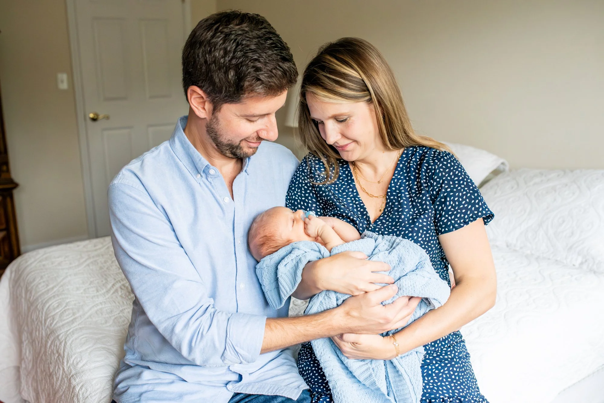 Parents-With-Baby-Boy-In-Home-Newborn-Session-NJ