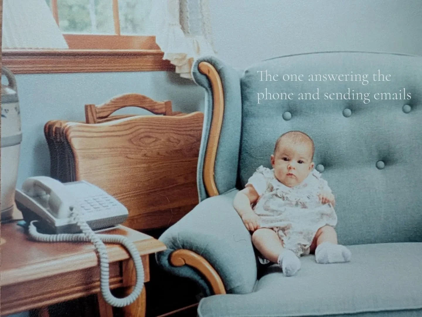 I don't usually follow trends but had to get behind this one.
1- The one answering the phone and sending emails.
2- The one editing milk off your baby's face.
3- The one making silly faces and sounds to make your kids smile.
4- Scouting locations for