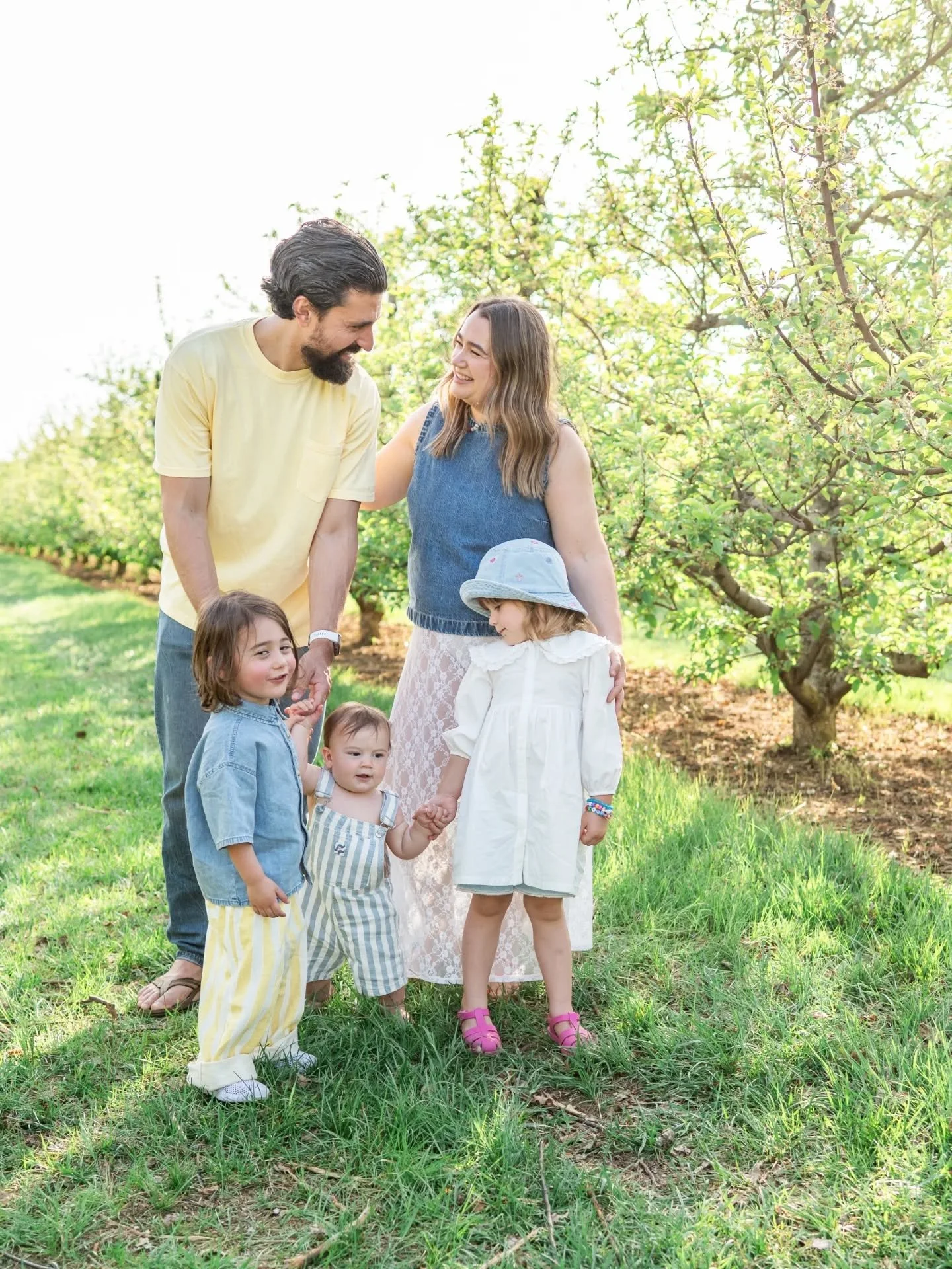 A warm Spring evening spent with friends in an apple orchard. Nothing short of magical. Can you even stand their outfits?!