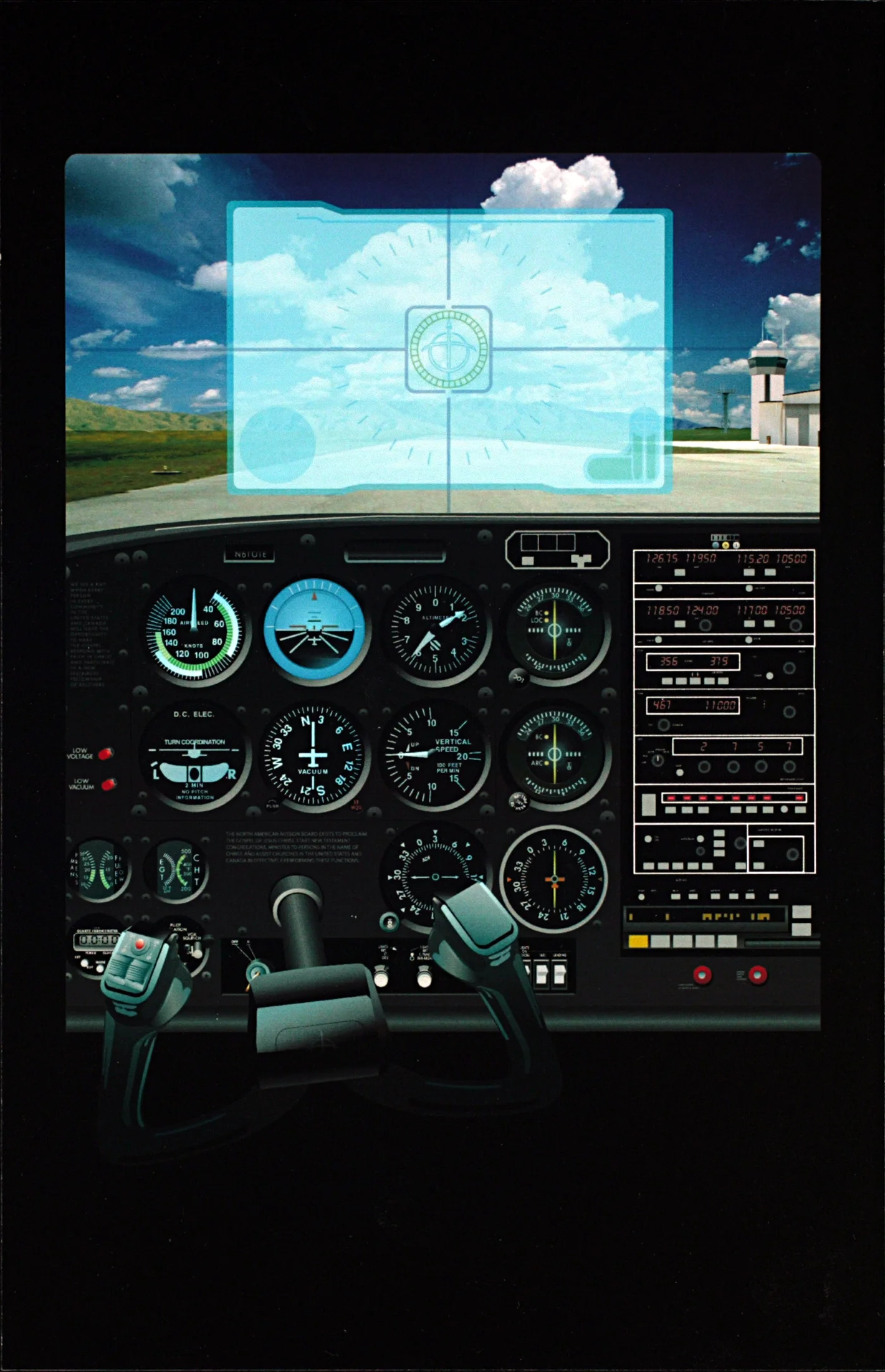 Airplane Cockpit Illustration