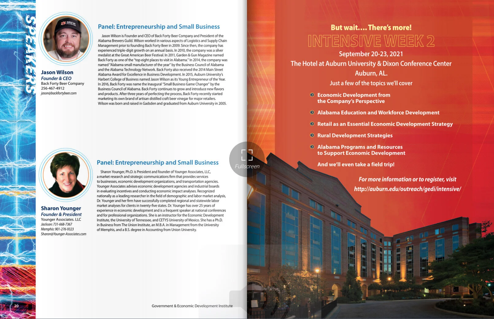 Intensive Economic Development Training Course Program Inside Back Cover